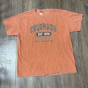 Vintage Rust Colored Colorado  Graphic T-Shirt “Garden of the Gods.”
